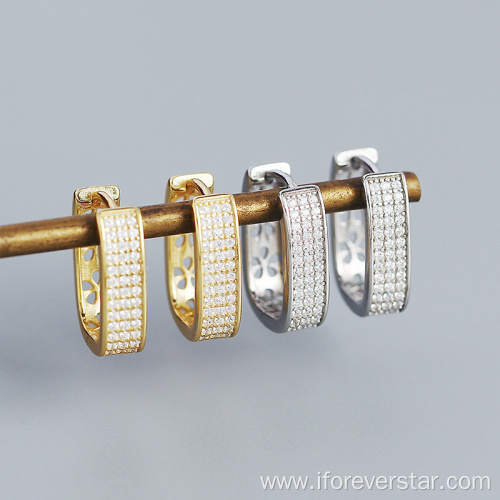 Silver 925 Gold Plated 18k U Shape Earrings